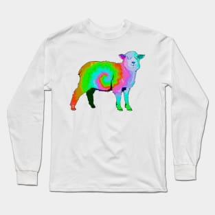 Tie Dyed Sheep Long Sleeve T-Shirt